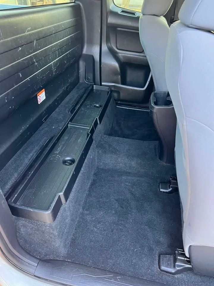 Tacoma rear cargo area after detailing